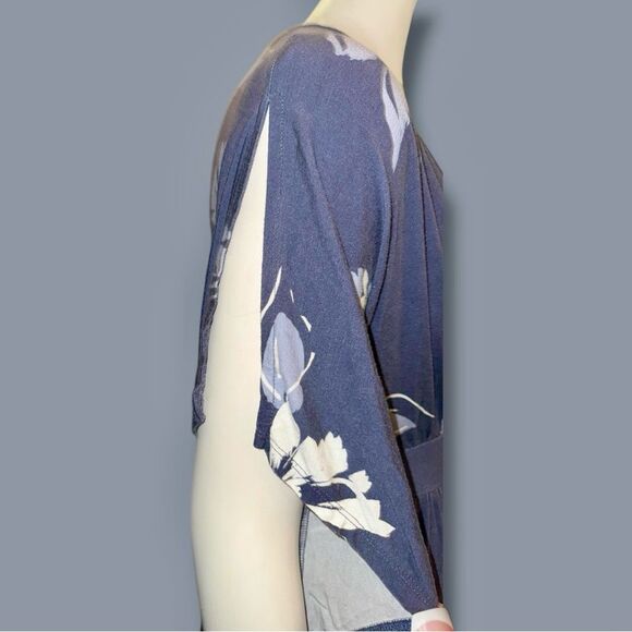 Isabel Maternity by Ingrid & Isabel Dress Maternity Indigo Blue Floral Maxi - XS - Picture 13 of 16